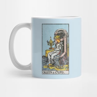 Queen of cups tarot card (distressed) Mug